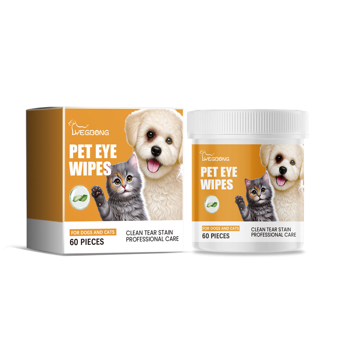 Pet Eye Cleaning Wipes — Tear Stain Remover