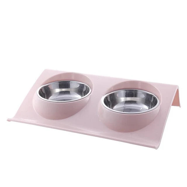 Double Bowl Pet Feeder — Stainless Edition