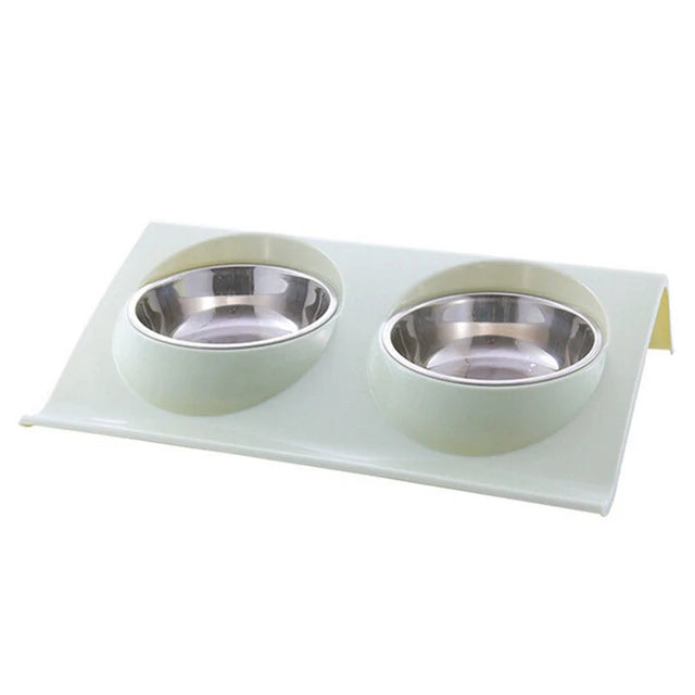 Double Bowl Pet Feeder — Stainless Edition
