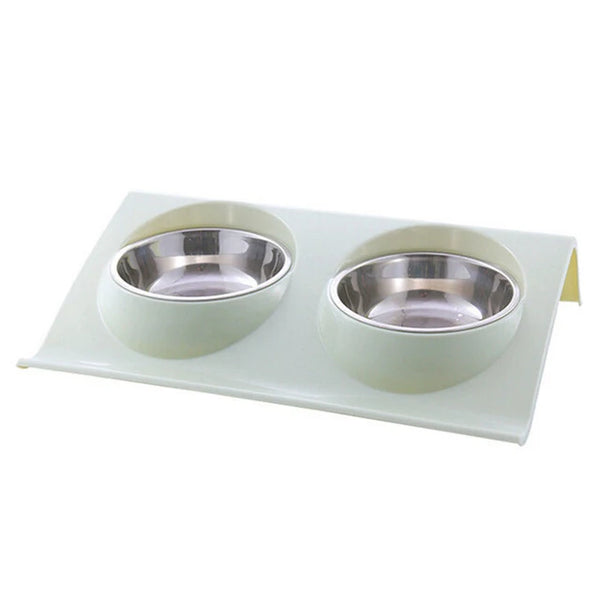 Double Bowl Pet Feeder — Stainless Edition