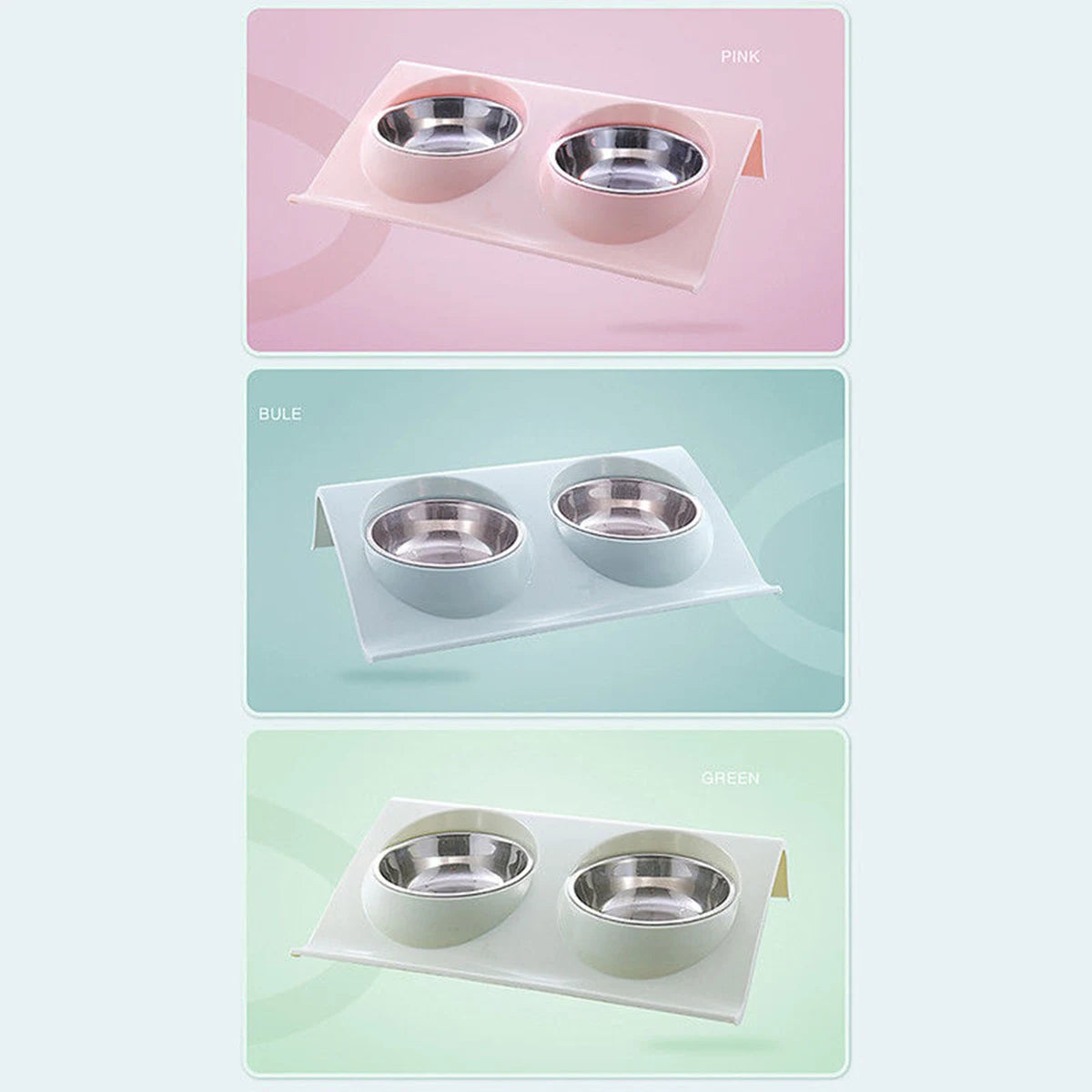 Double Bowl Pet Feeder — Stainless Edition