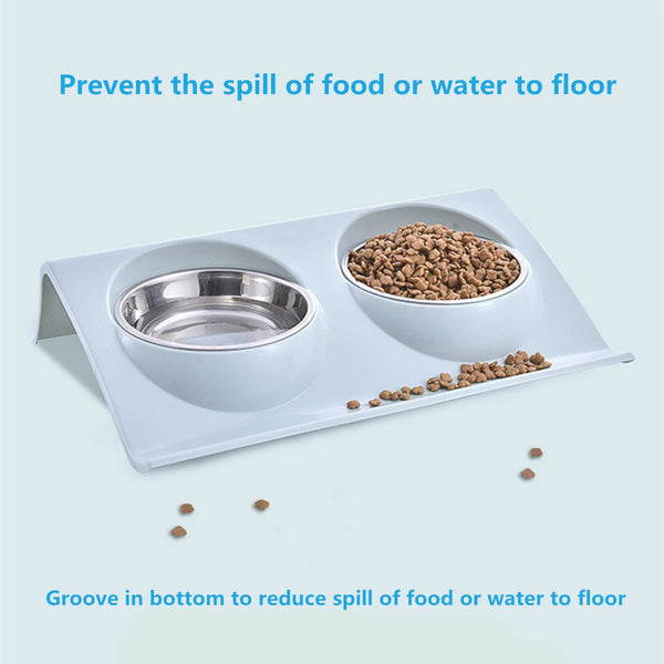 Double Bowl Pet Feeder — Stainless Edition