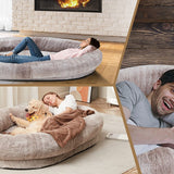 Cozy Dog Bed for Humans Portable Pet Bed, perfect for pets and people to relax together in style and comfort.