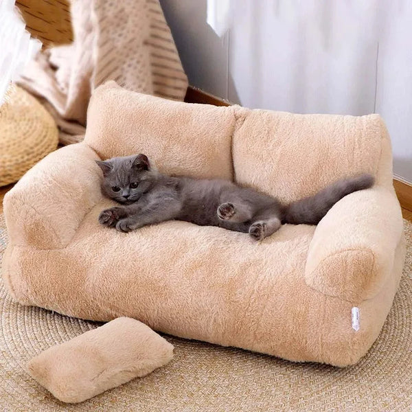 Cat Bed yellow three-quarter view TPS