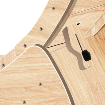 Natural wood cat running wheel side angle — The Pet Society