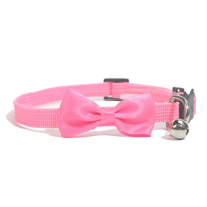 Bow Bell Cat Collar — Adjustable with Safety Buckle