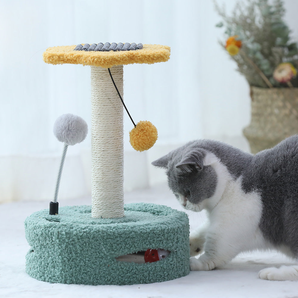 Funny Cat Toy Cat Scratching Board Cat Tree Multifunctional Cat Scratching Column Kitten Toy Pet Supplies, main view — The Pet Society