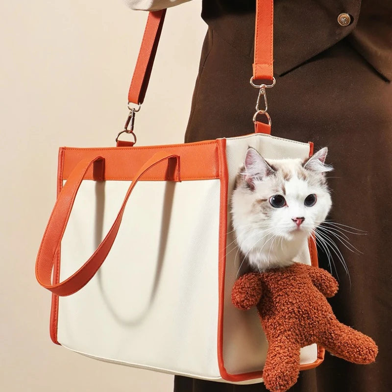 Pet Cat Bag Portable Carrier Travel Breathable Dog Backpack Outdoor Small Shoulder Foldable Handbag Carrying Puppy Transport
