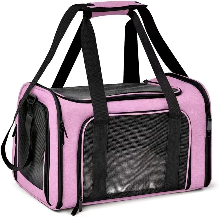 Sac de transport pour chiens de petite et moyenne taille jusqu'à 15 lb, sac de transport approuvé par les compagnies aériennes, sac de transport souple et pliable pour chiots 