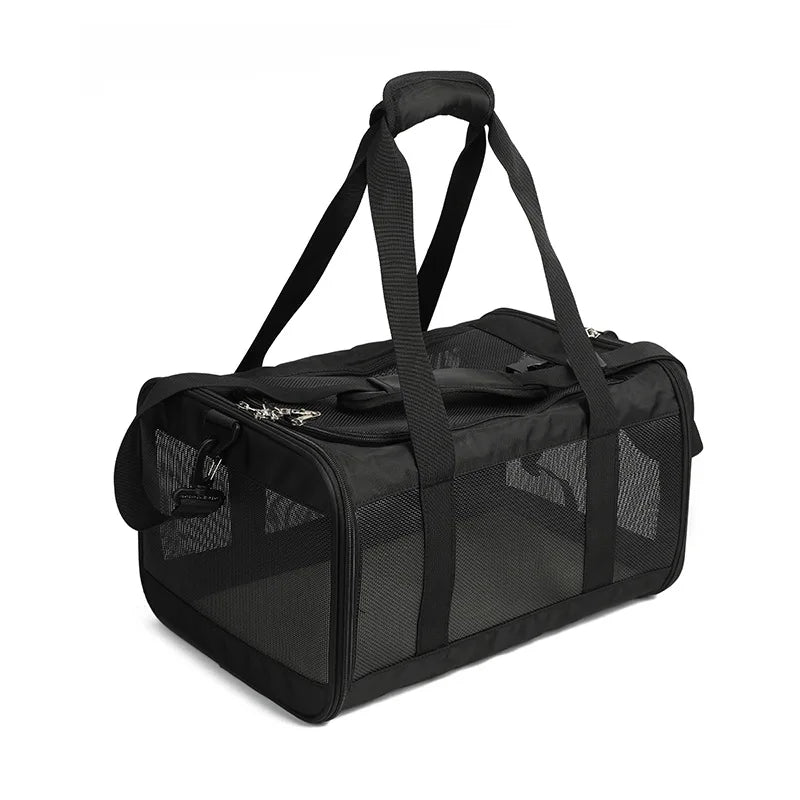 Sac de transport pour chien et chat, sacoche de transport portable pour chiots et chats, accessoire d'extérieur, en maille respirante 