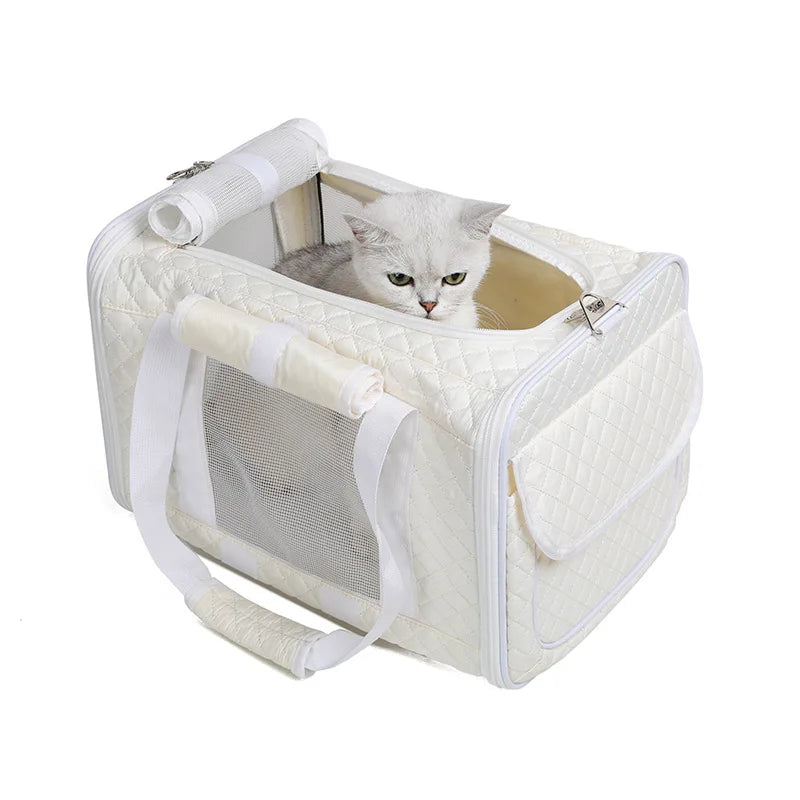 pet cat bag portable carrier travel breathable outdoor small shoulder cats dogs foldable handbag bags carrying transport mesh