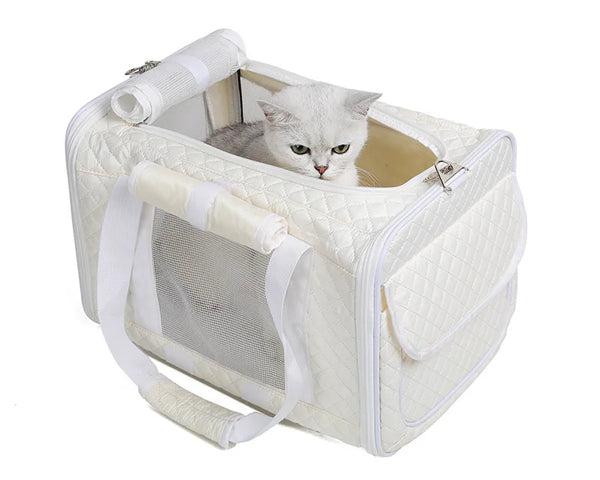 Sac de transport portable pour animaux de compagnie, sac de transport respirant et pliable en maille pour petits chiens et chats 