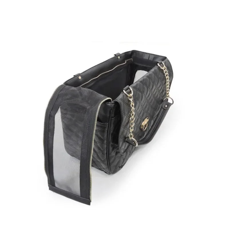 Sac de transport pour petits chiens, sac à dos de luxe en cuir, accessoires pour animaux de compagnie, fournitures pour chats, chatons, chiots, respirant, imperméable 