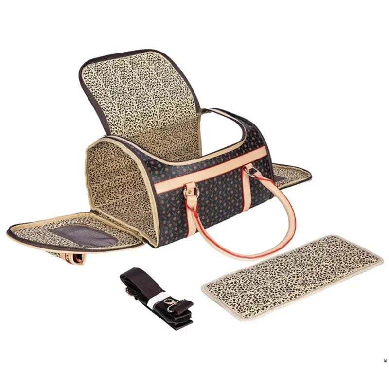 Sac de transport pour petits chiens, sac à dos pour animaux de compagnie, pour chats, voyage en avion, bandoulière, fournitures pour chiens, accessoires pour chiots, grand espace 