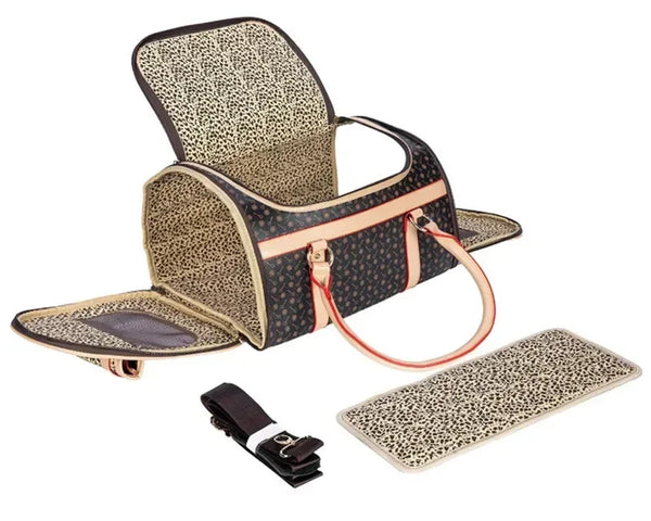 Sac de transport pour petits chiens, sac à dos pour animaux de compagnie, pour chats, voyage en avion, bandoulière, fournitures pour chiens, accessoires pour chiots, grand espace 