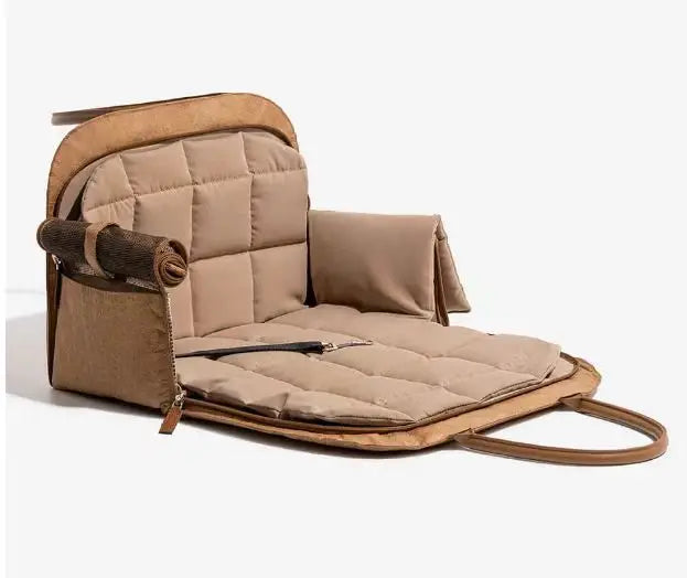 Sac de transport en cuir de luxe pour petits chiens et chats, sacoche de transport pour animaux de compagnie, sac à main pour chiots, lit pour animaux, sac de voyage pour voiture 