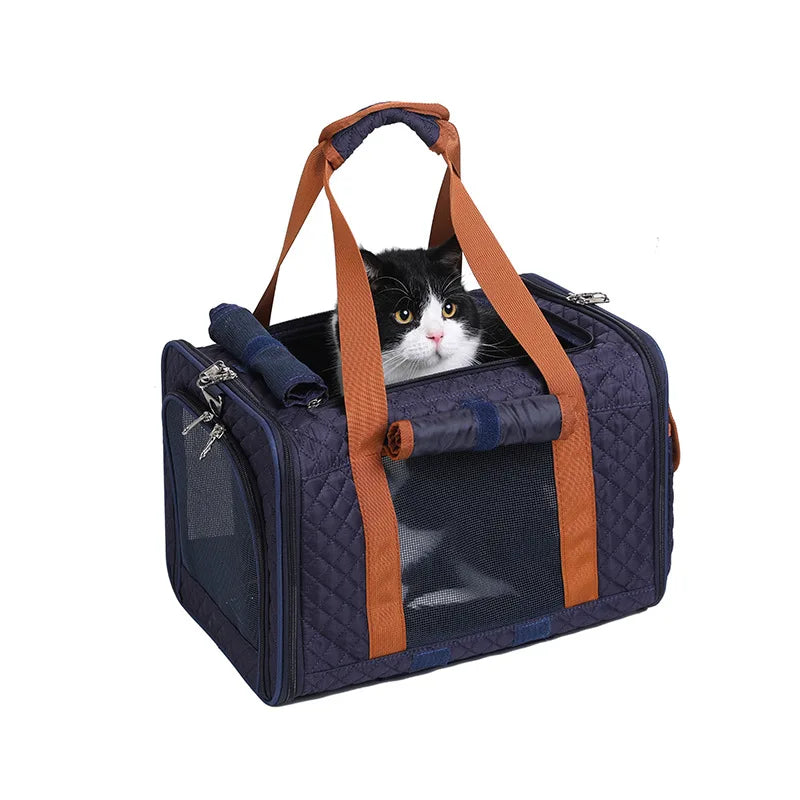 pet cat bag portable carrier travel breathable outdoor small shoulder cats dogs foldable handbag bags carrying transport mesh
