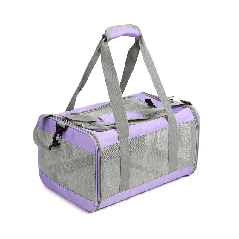 Sac de transport pour chien et chat, sacoche de transport portable pour chiots et chats, accessoire d'extérieur, en maille respirante 