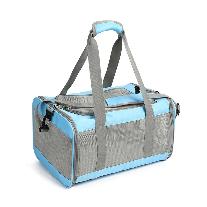 Sac de transport pour chien et chat, sacoche de transport portable pour chiots et chats, accessoire d'extérieur, en maille respirante 