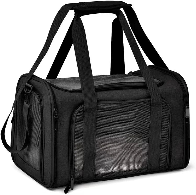 Sac de transport pour chiens de petite et moyenne taille jusqu'à 15 lb, sac de transport approuvé par les compagnies aériennes, sac de transport souple et pliable pour chiots 