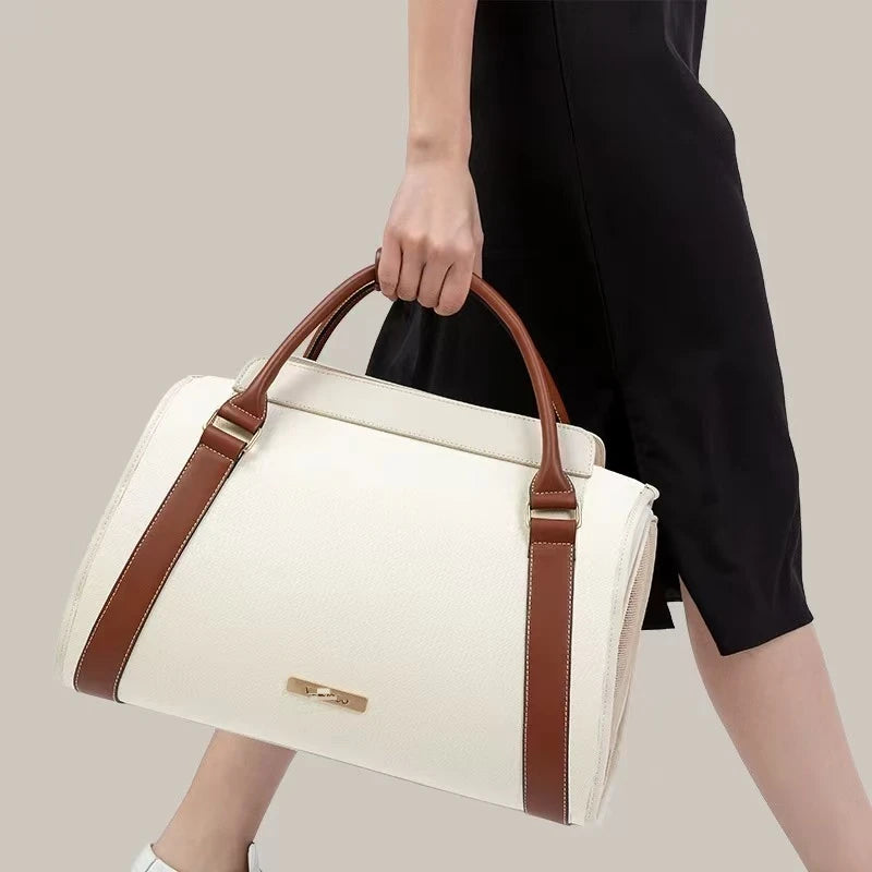 Pet Cat Bag Portable Carrier Travel Breathable Leather Handle Carrying Bag Handbag Canvas Bag Airline Approved Small  Pet Travel